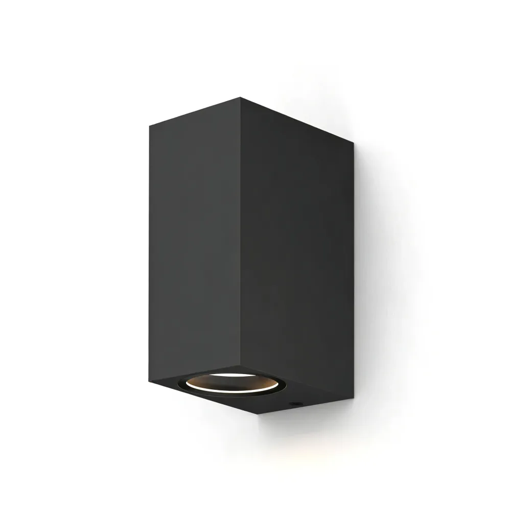 Calex Bergamo Wandlamp - Up & Down - 2x GU10 - Zwart
