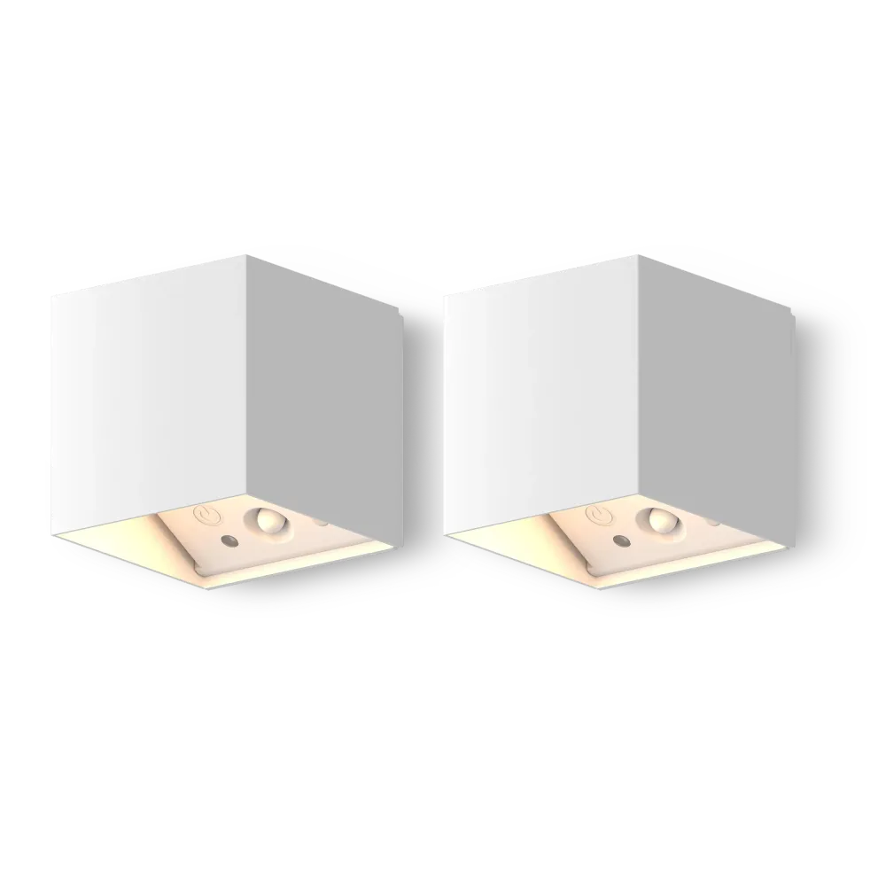 Calex Falerna Oplaadbare Wandlamp - 2-pack - Wit
