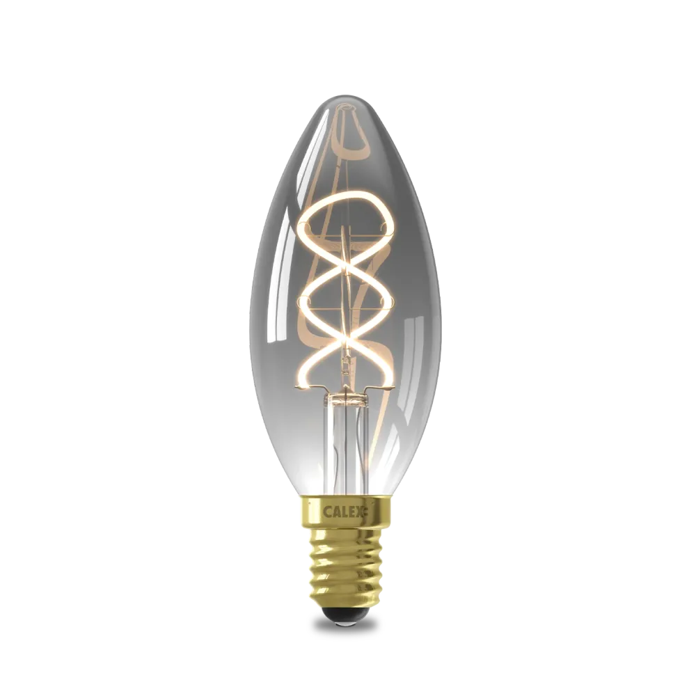 Calex Flex Filament LED Lamp - E14 - B35 - Titanium