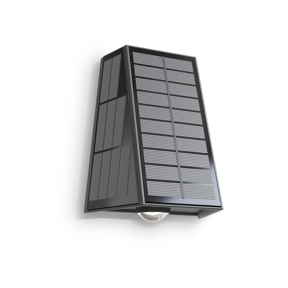 Calex Matera Solar Wandlamp - Up & Down - Zwart