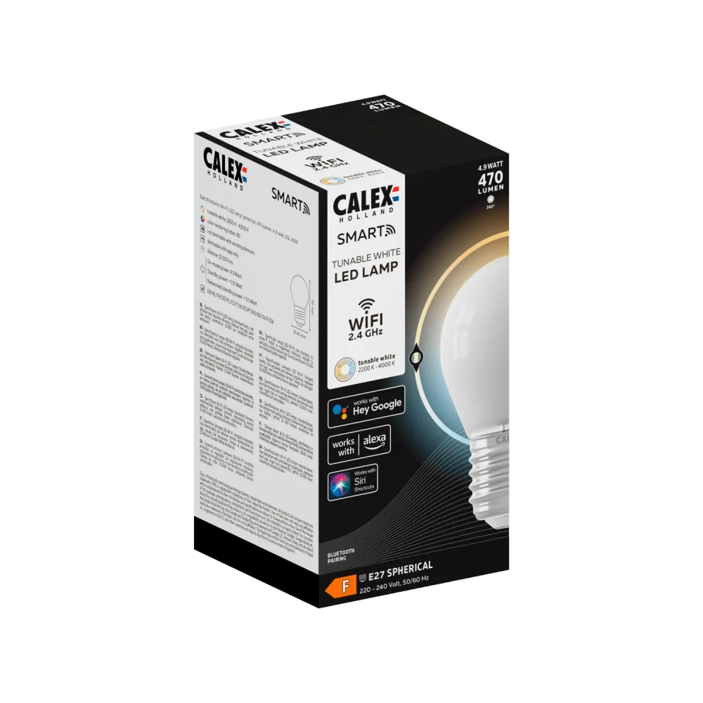 Calex Slimme LED Lamp - Filament - P45 - Softline - E27 - 4.9W
