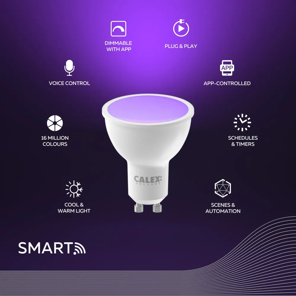 Calex Smart LED Lamp - GU10 - RGB + CCT
