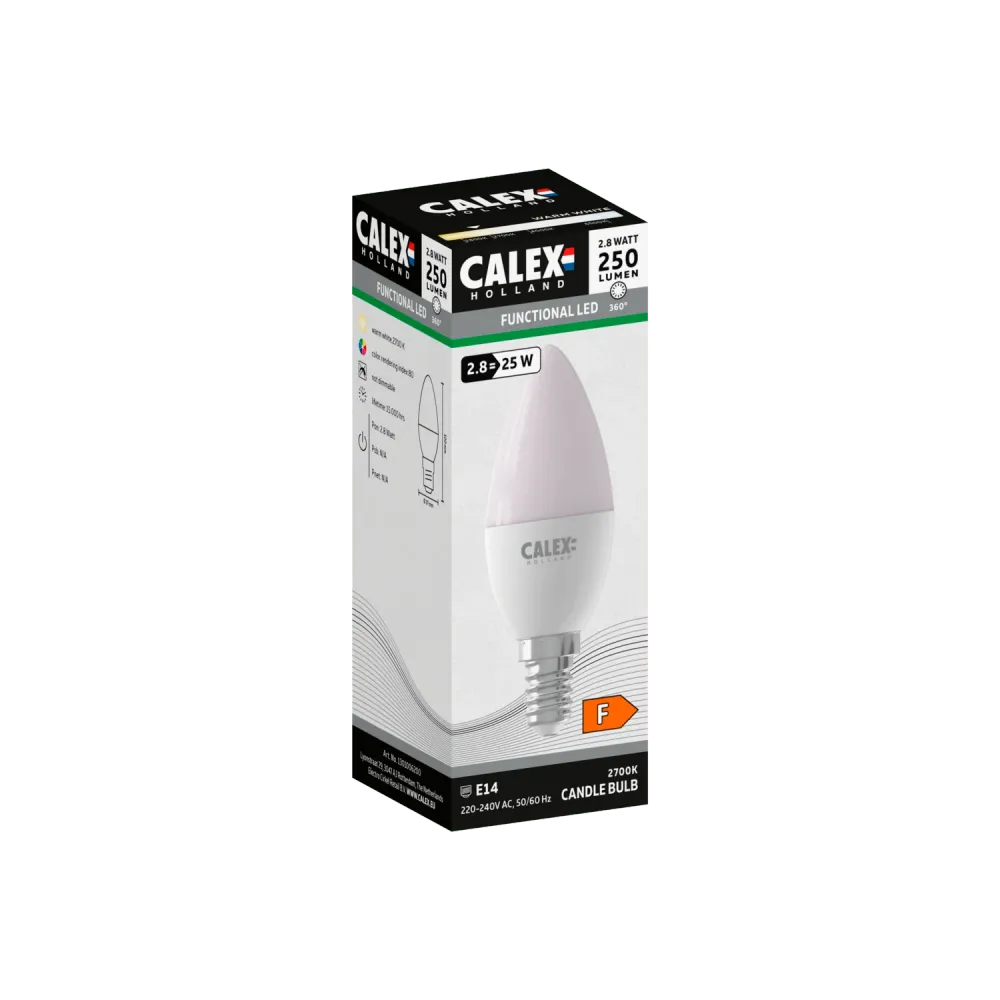 Calex SMD LED Lamp - E14 - B35 - Wit