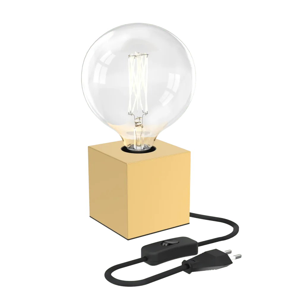 Calex TafelLamp Vierkant - E27 - Goud - Excl. Lichtbron