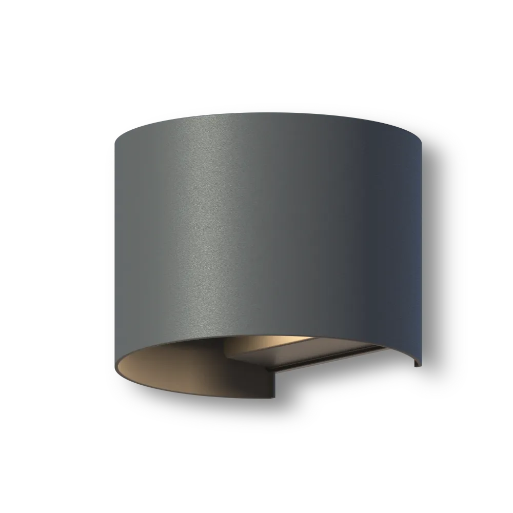 Calex Verona LED Wandlamp Ovaal - Up & Down - Antraciet