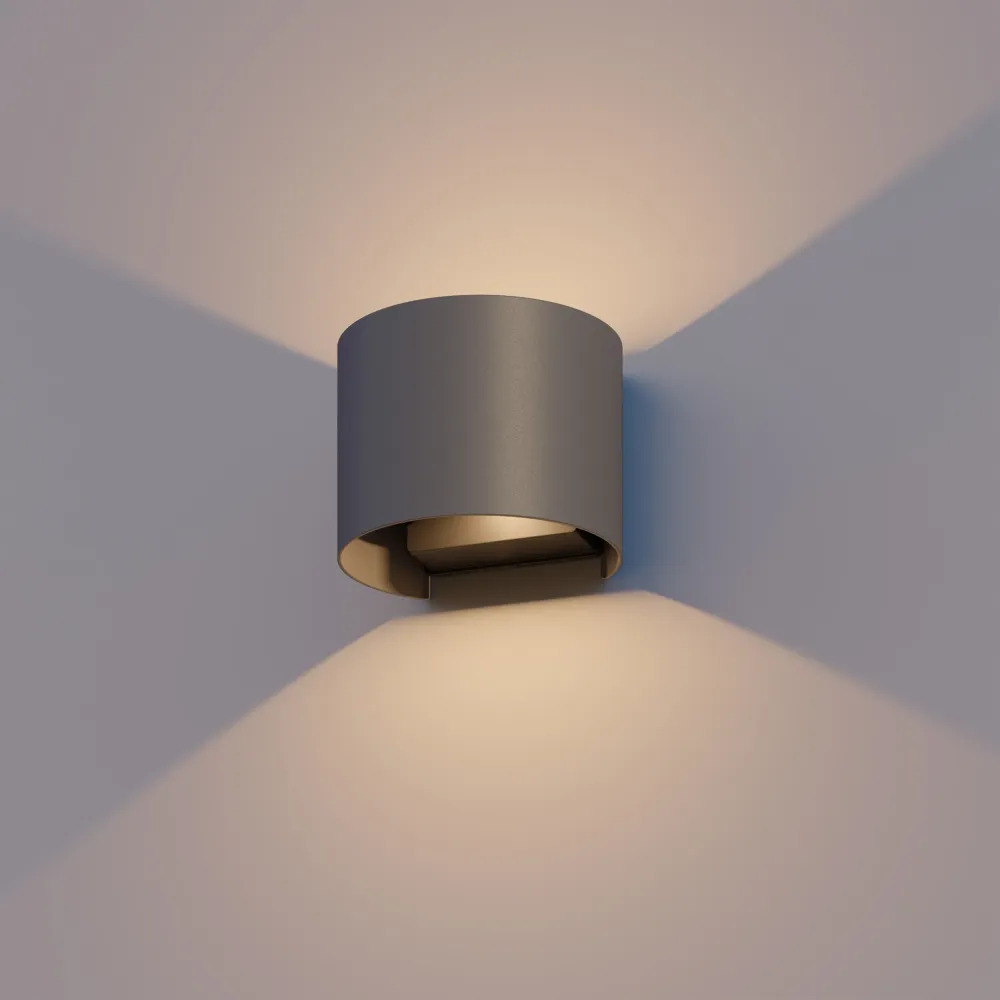 Calex Verona LED Wandlamp Ovaal - Up & Down - Antraciet