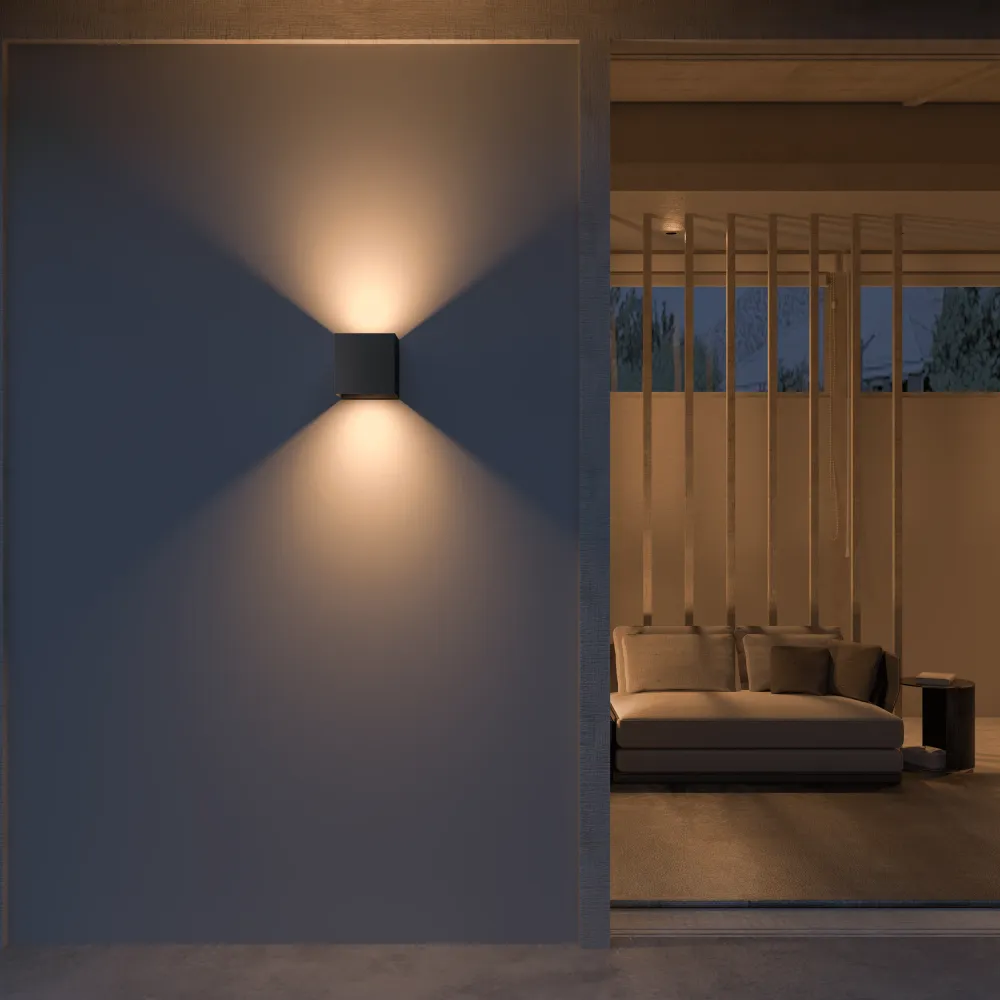 Calex Volterra Oplaadbare Wandlamp - Up & Down - Zwart