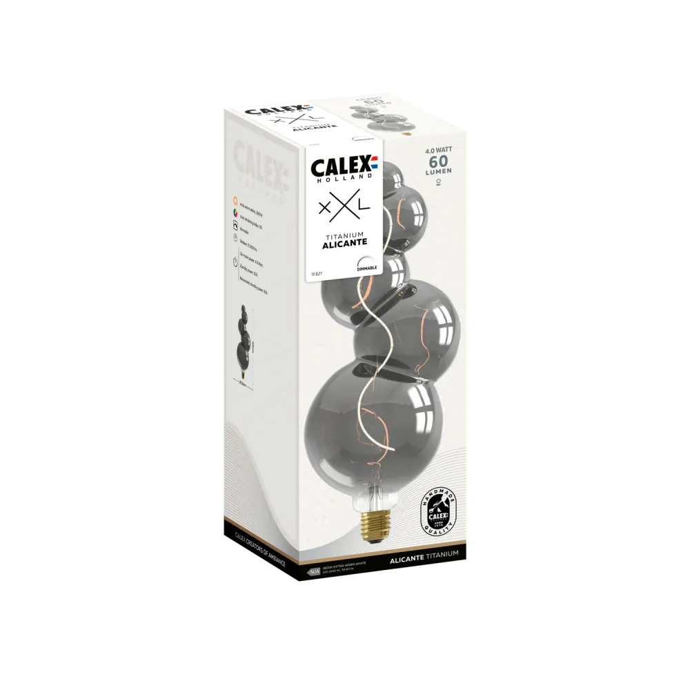 Calex XXL Alicante LED Lamp - E27 - Titanium