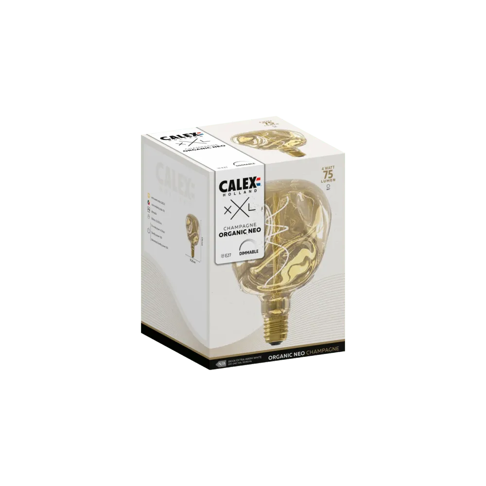 Calex XXL Organic NEO LED Lamp - E27 - Champagne