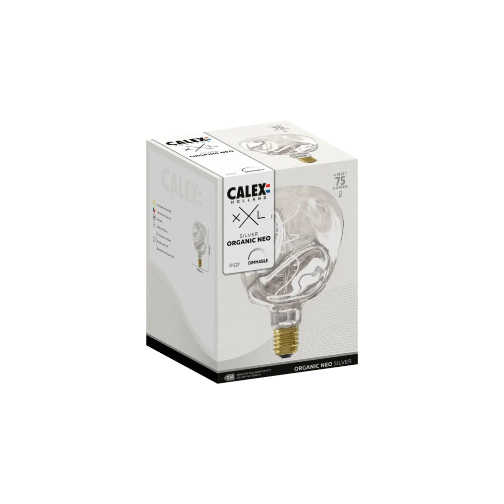 Calex XXL Organic NEO LED Lamp - E27 - Zilver