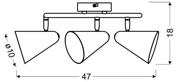 Plafondlamp Jet 3-lichts Candellux