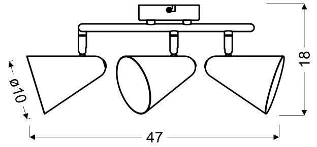 Plafondlamp Jet 3-lichts Candellux