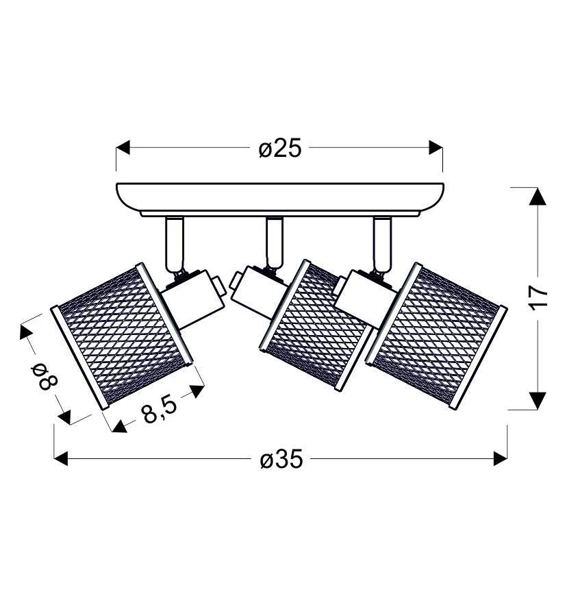 Plafondlamp Maya 3-lihcts Candellux