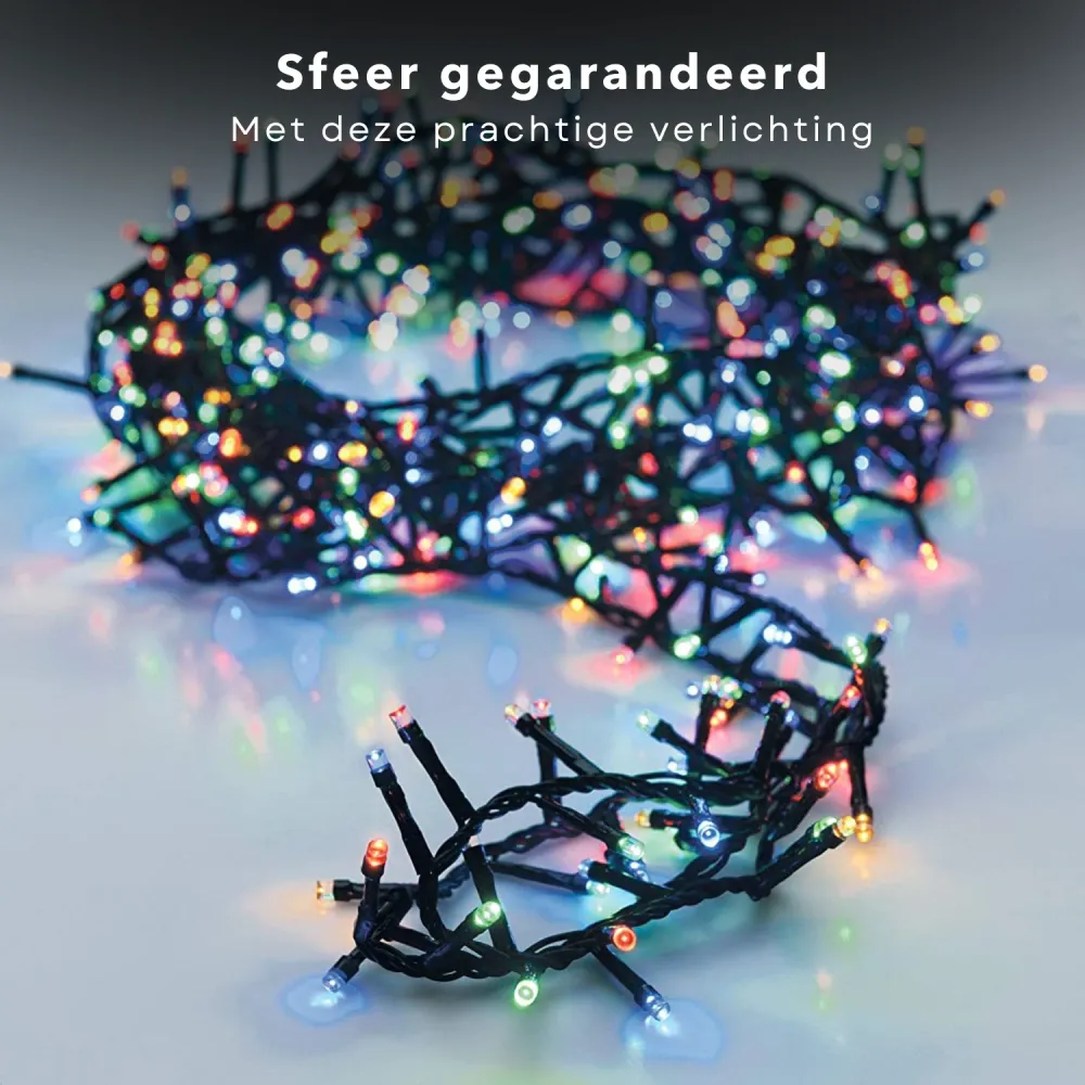 Cheqo® XL Kerstboomverlichting - Clusterverlichting - Kerstlampjes - Led Verlichting - Kerstverlichting - 3000 LED - 22 me...