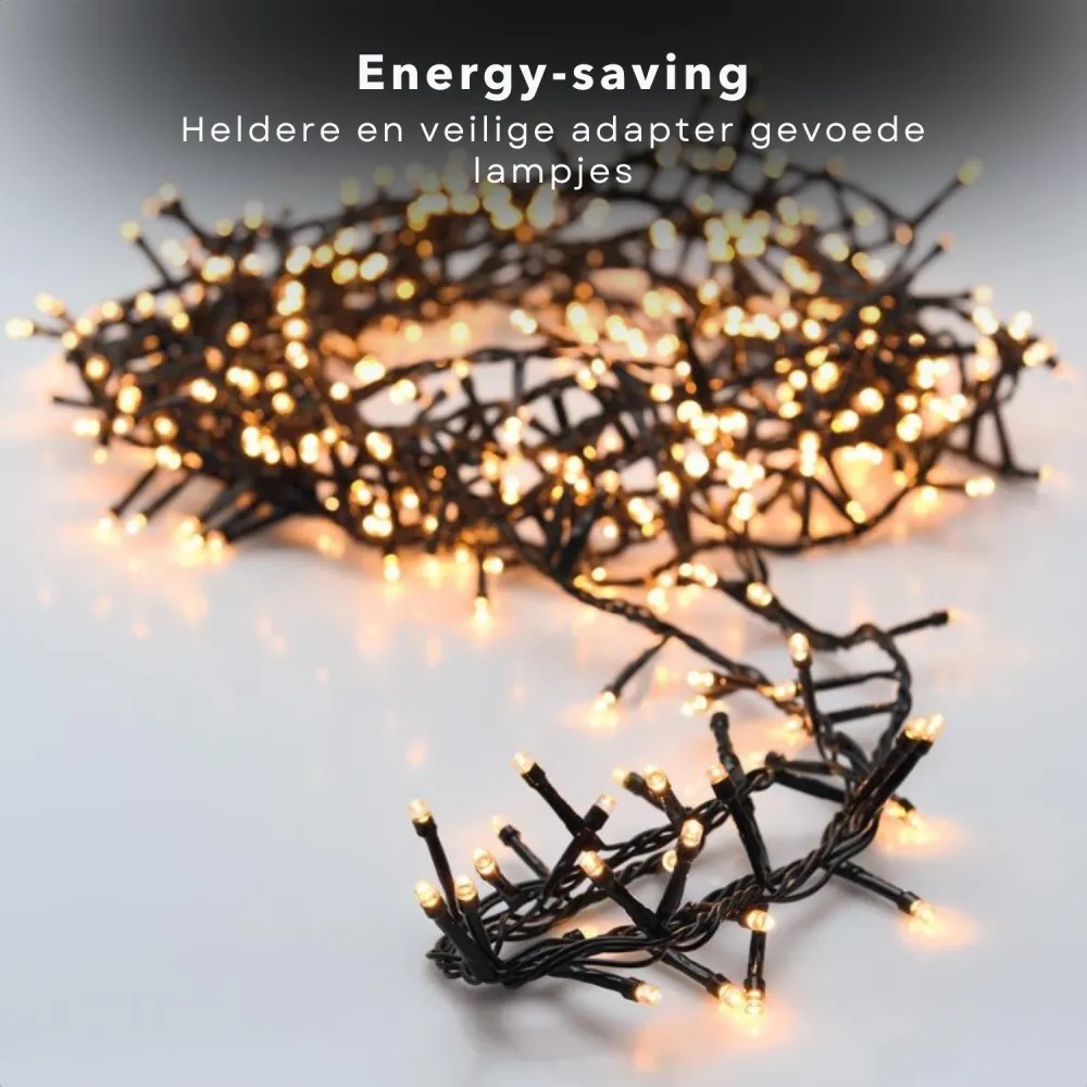 Cheqo® Kerstboomverlichting - Micro Clusterverlichting - Kerstlampjes - Led Verlichting - Kerstverlichting voor Binnen en...