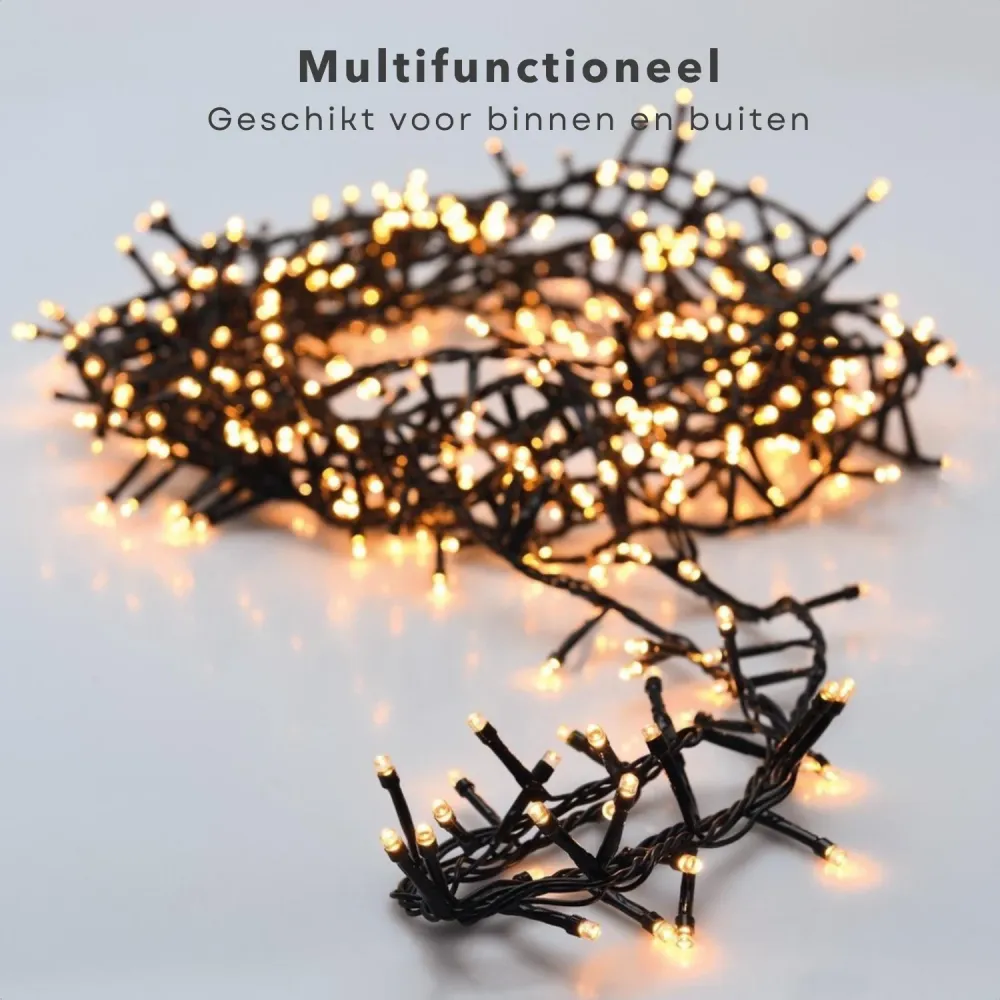 Cheqo® Kerstboomverlichting - Micro Clusterverlichting - Kerstlampjes - Led Verlichting - Kerstverlichting voor Binnen en...