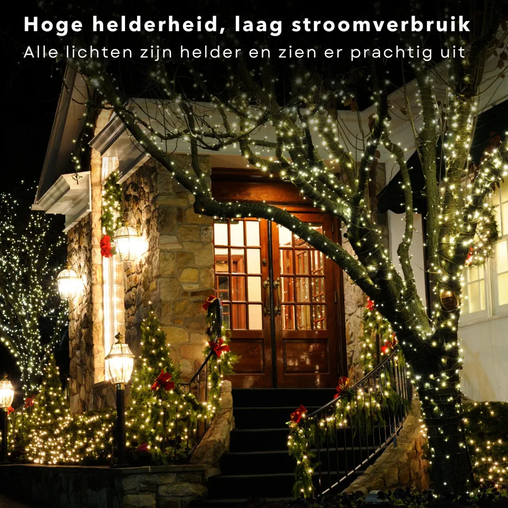 Cheqo® Kerstboomverlichting - Micro Clusterverlichting - Kerstlampjes - Led Verlichting - Kerstverlichting voor Binnen en...
