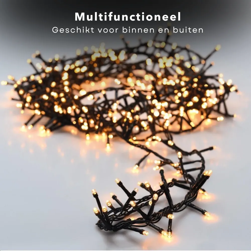 Cheqo® Kerstboomverlichting - Micro Clusterverlichting - Kerstlampjes - Led Verlichting - Kerstverlichting voor Binnen en...