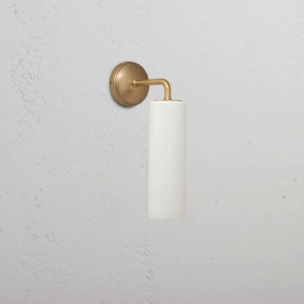 Claremont Kleine Wandlamp Fijn Porselein - Antiek Messing