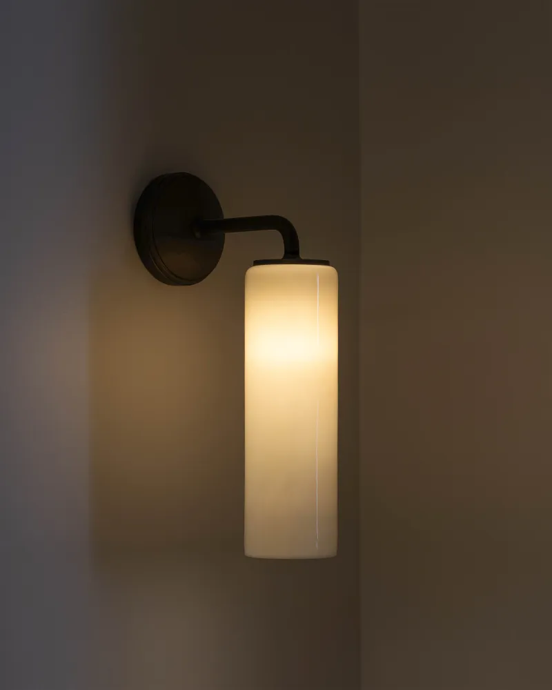 Claremont Kleine Wandlamp Fijn Porselein - Brons