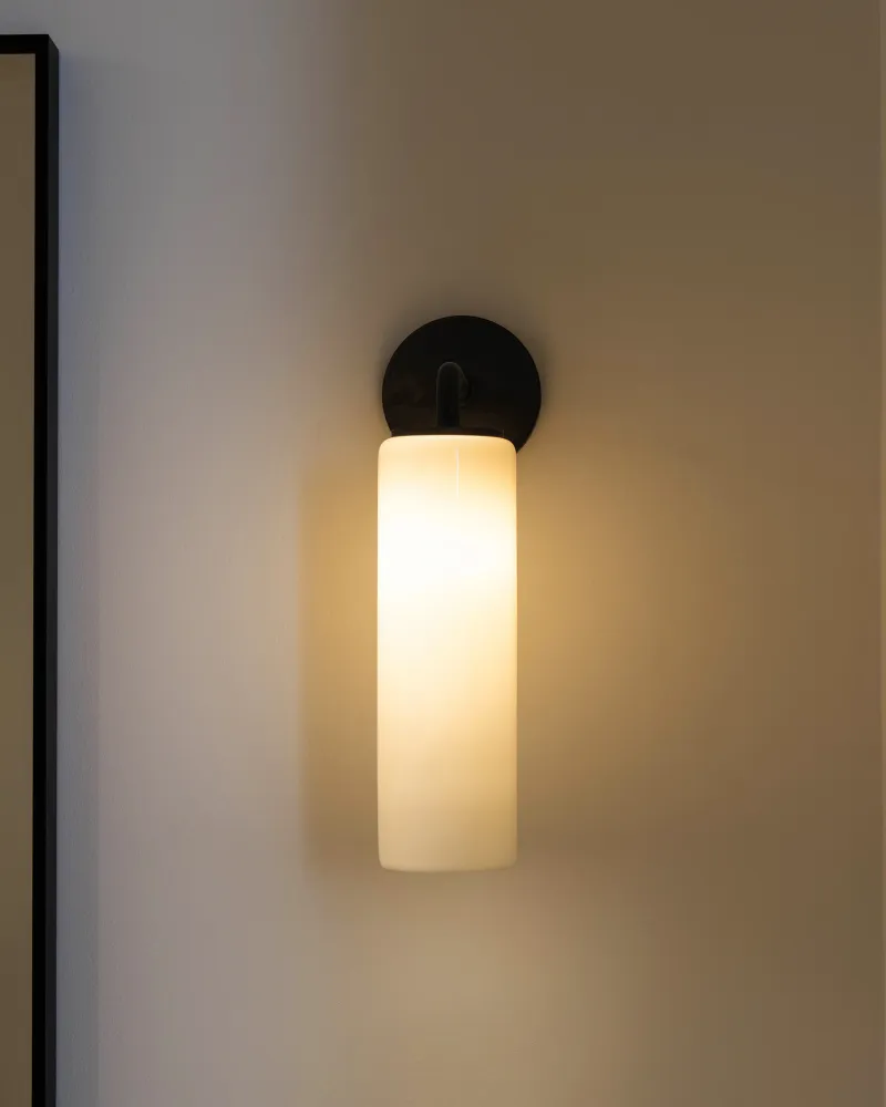 Claremont Kleine Wandlamp Fijn Porselein - Brons