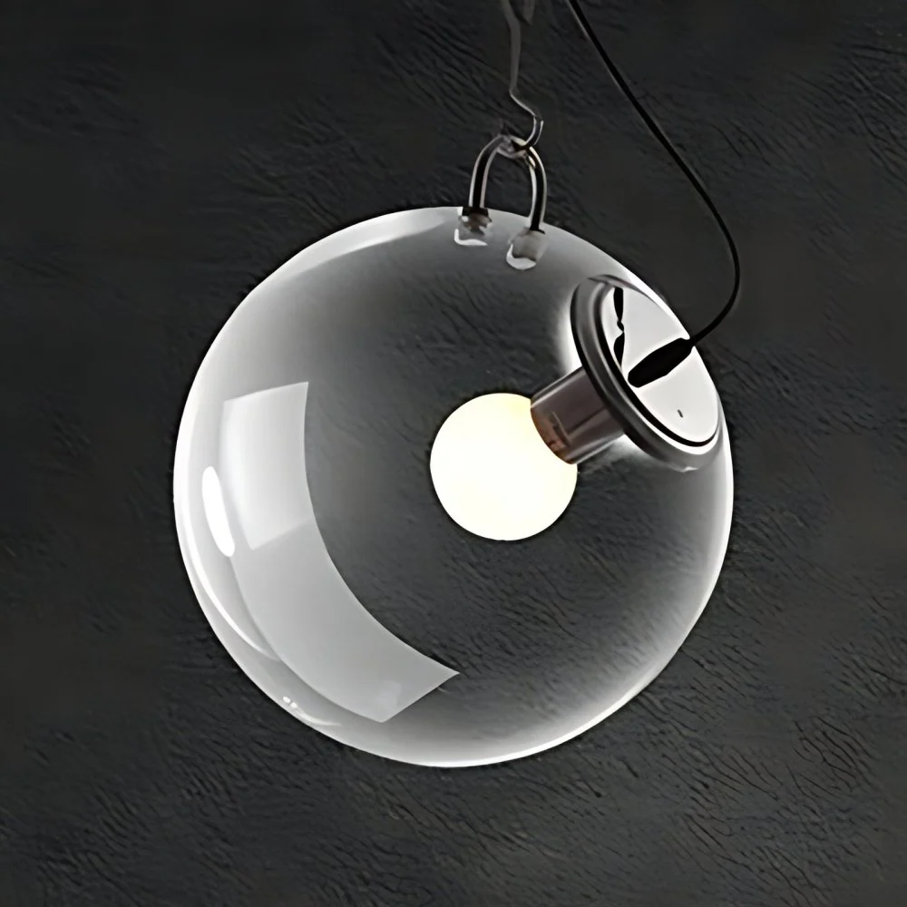 10"/12"W Ball Inbouwlamp Eenvoud Helder Glas 1 Licht Chroom Plafondlamp Clearhalo
