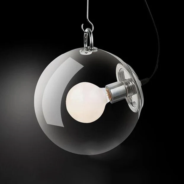 10"/12"W Ball Inbouwlamp Eenvoud Helder Glas 1 Licht Chroom Plafondlamp Clearhalo