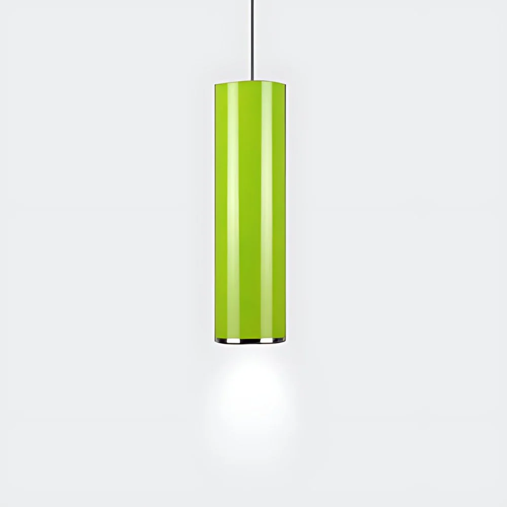 11"/19"/23,5" H blauw/groene metalen cilinder hanglamp eenvoudige stijl 1 kop bar hangende hanglamp warm/wit Clearhalo