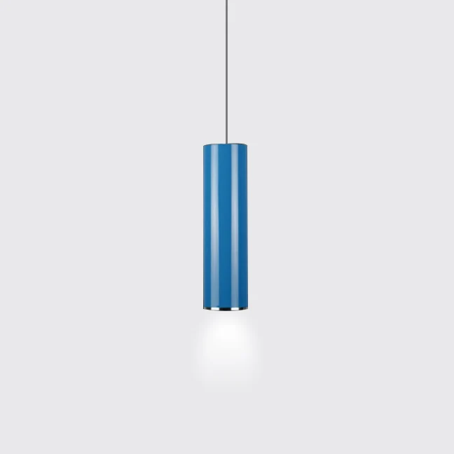 11"/19"/23,5" H blauw/groene metalen cilinder hanglamp eenvoudige stijl 1 kop bar hangende hanglamp warm/wit Clearhalo