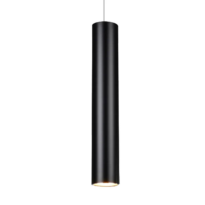 11"/19"/27" hoogte cilinder aluminium hanglamp minimalistisch zwart LED-licht voor eetkamer warm/wit Clearhalo