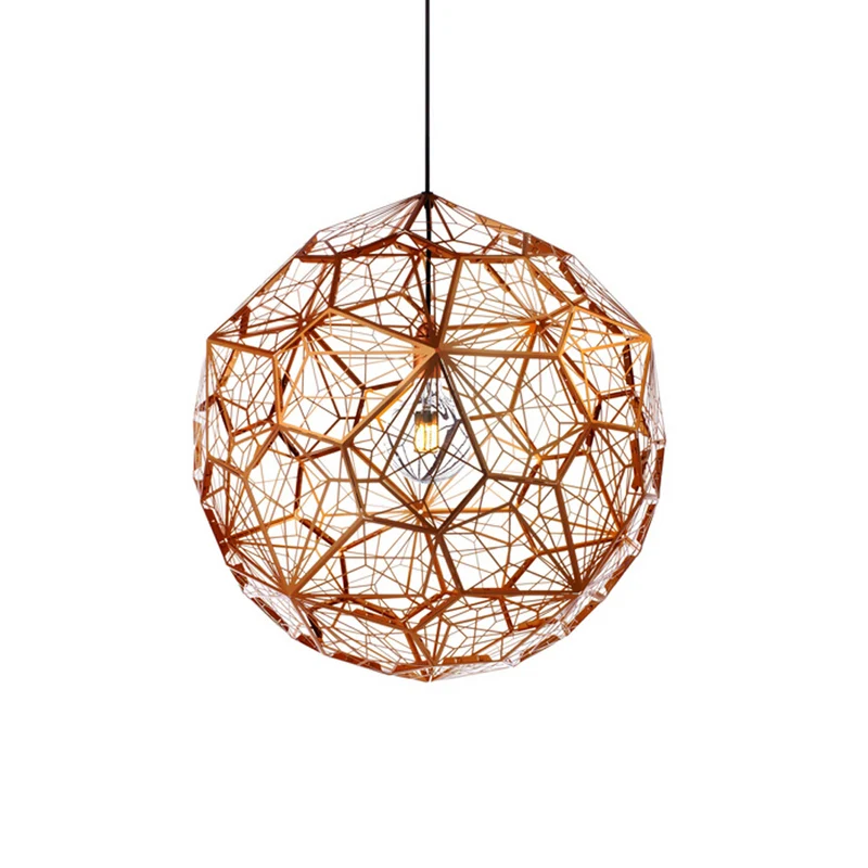 12"/16"/19,5"W gefacetteerde globe hanglamp eigentijds metaal 1 licht rosé goud hangend plafondlicht Clearhalo