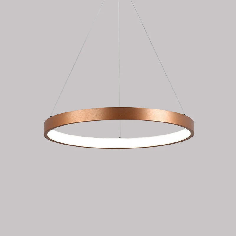 1/2/3-Tier Hoop Dinette Kroonluchter Metallic Minimalistische LED-plafondhanglamp goud, warm/wit licht Clearhalo