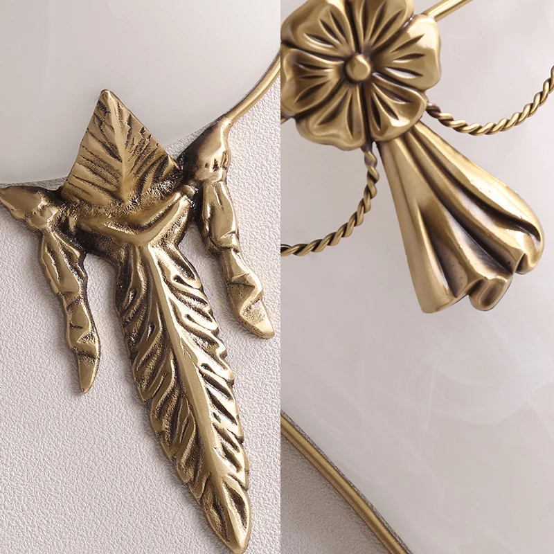 9,5 "/12,5" brede trompet flare blaker licht traditioneel wit glas 1 kop messing wandlamp armatuur voor woonkamer Clearhalo