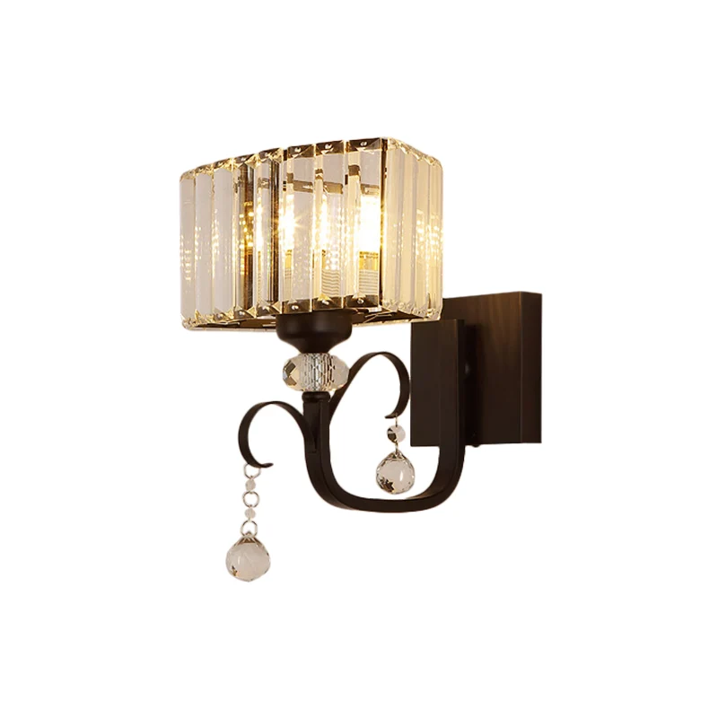 1/2-lamp metalen wandkandelaar licht eigentijds zwart scrollende arm gang wandgemonteerde lamp Clearhalo