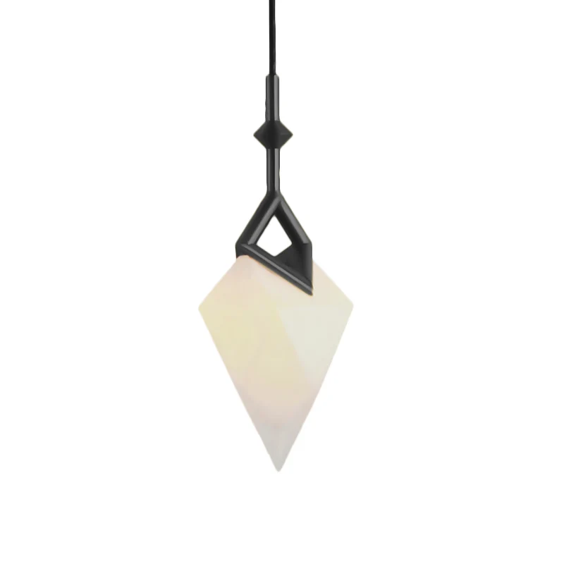1/2-lichts slaapkamer hanglamp met peervormige kunststof kap, zwart/goud hangende lamp Scandinavische stijl Clearhalo