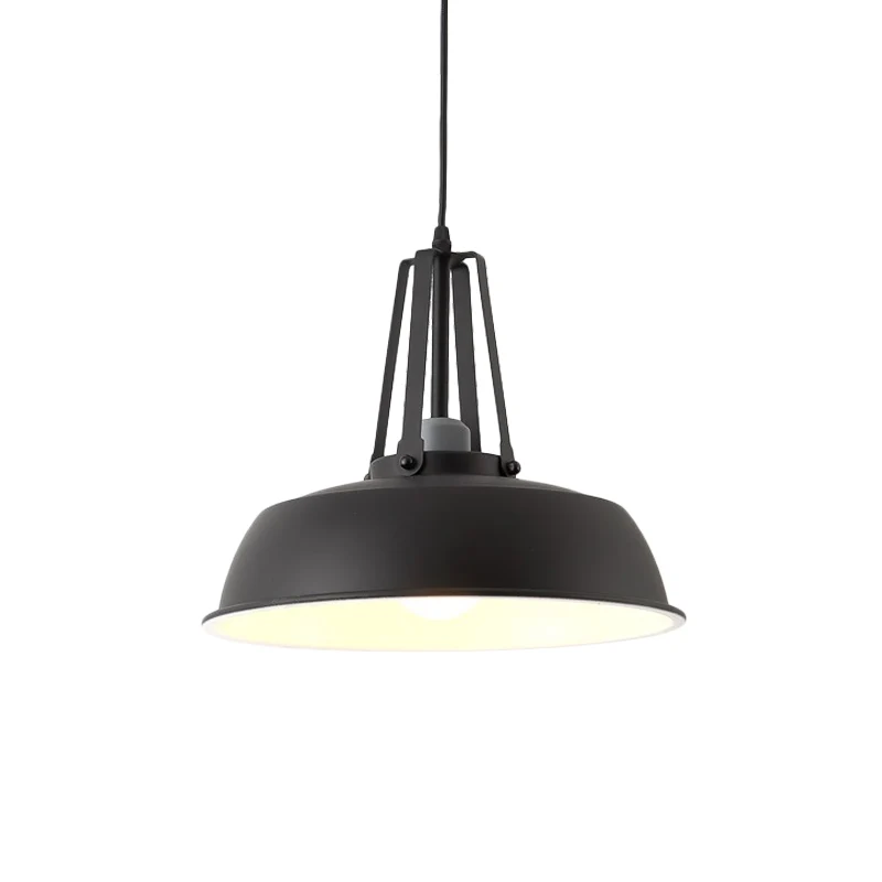 14"/18" Dia Drum Hanglamp Kit Minimalistisch Metaal 1 Licht Zwart/Wit/Grijs Hangende Hanglamp Clearhalo
