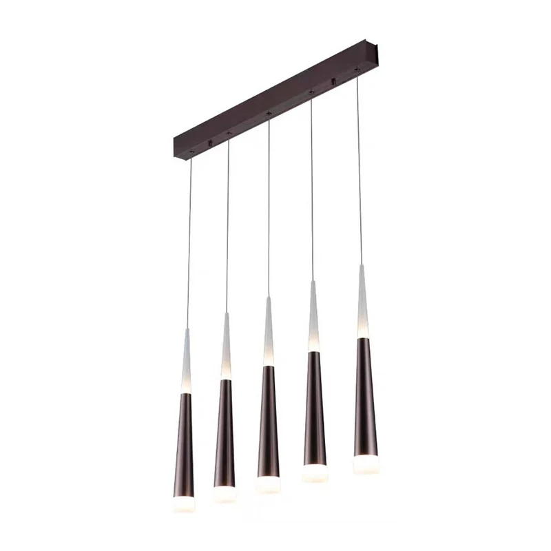 1/5/6 lichten bar hangende hanglamp taps toelopend eenvoudig metaal zilver/bruin hanglamp warm/wit/neutraal Clearhalo
