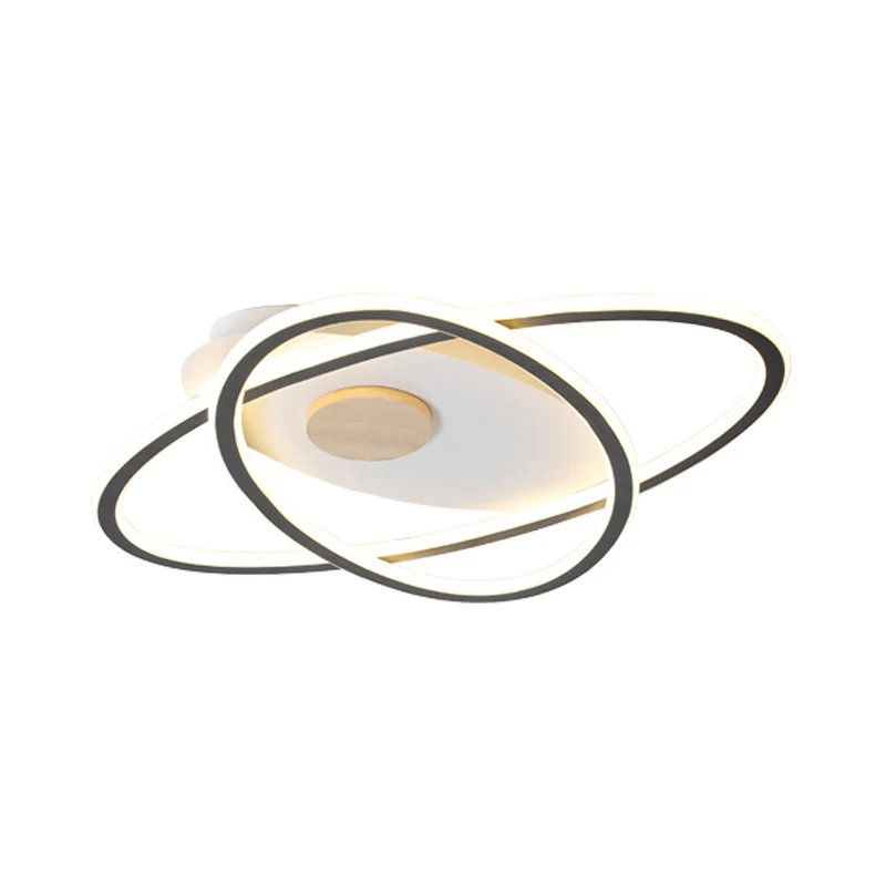 16,5"/20,5" W ovale acryl plafondlamp Eenvoud LED grijze semi-inbouwverlichting warm/kleurveranderend licht Clearhalo
