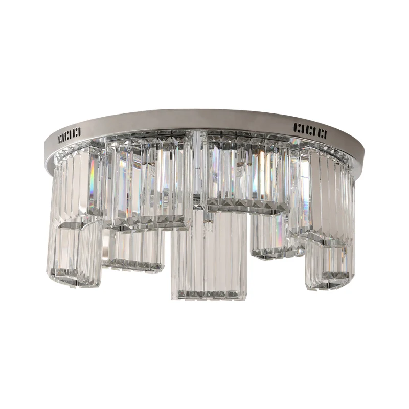 18"/23,5" W gekartelde blokinbouwlamp eigentijds 6/9-licht helder kristal slaapkamerplafondlamp Clearhalo