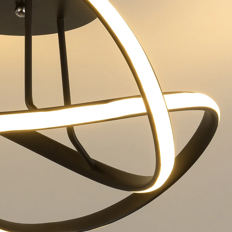 19,5"/23,5" W Twist plafondgemonteerd armatuur modern acryl LED wit/koffie semi-inbouwverlichting warm/wit licht Clearhalo