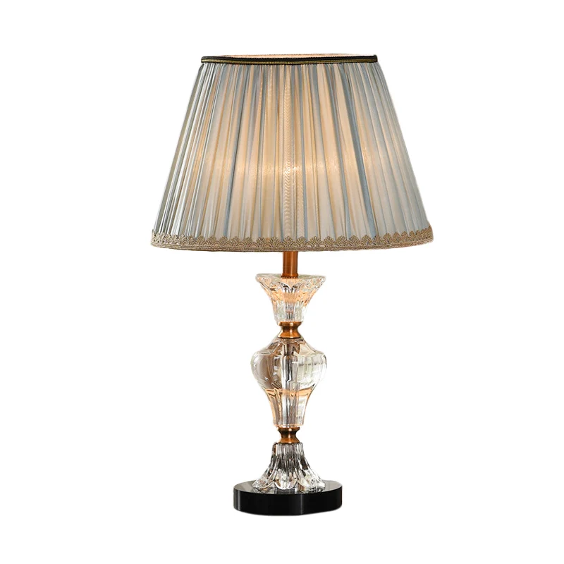 1-koppige woonkamer tafellamp modernistische rood/blauwe leeslamp met conische stoffen kap Clearhalo