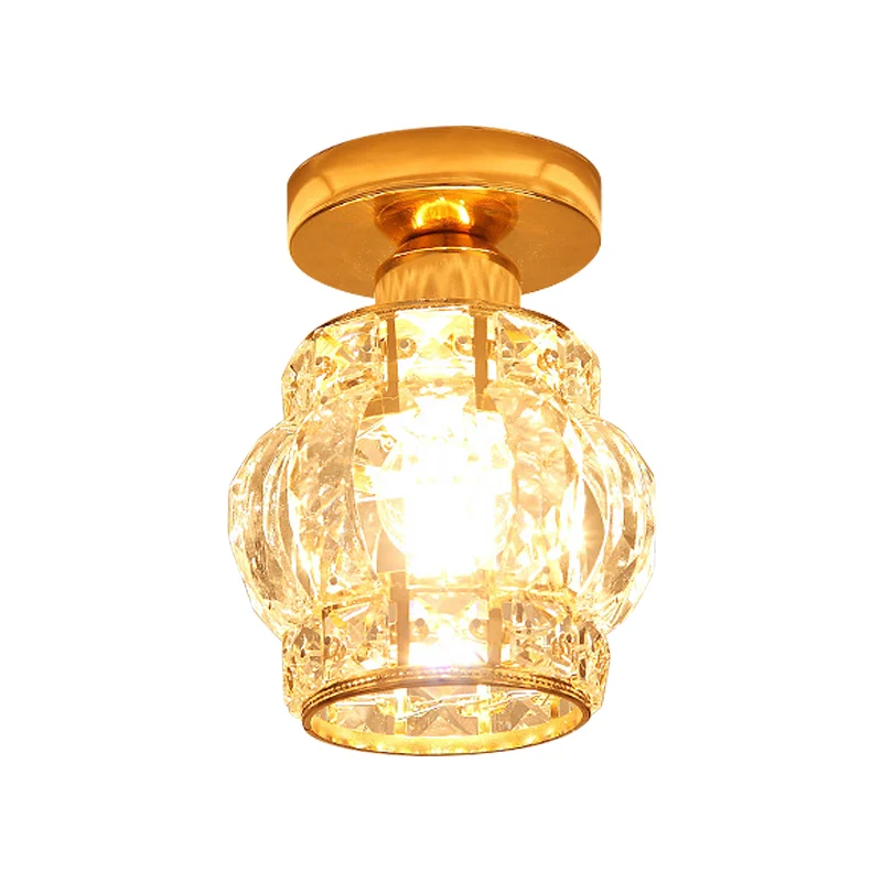 1-kops balkon semi-gemonteerde verlichting modern goud dicht bij plafondverlichting met bol/vierkant/lantaarn doorzichtige...