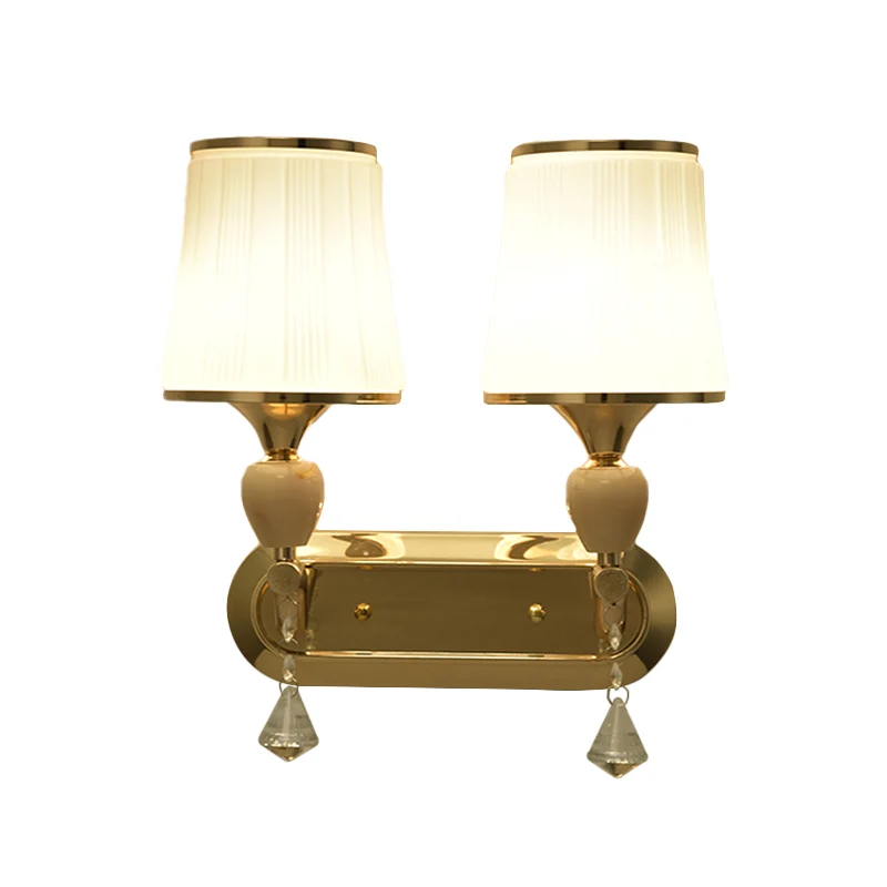 1-kops bel wandkandelaar verlichting met glazen kap modernistische woonkamer goud wandmontage licht Clearhalo