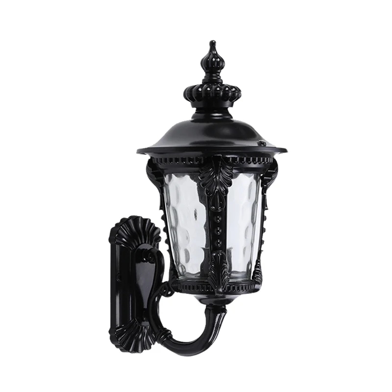 1-kops wandmontage verlichting rustieke urn waterglas wandlamp schans zwart voor binnenplaats Clearhalo