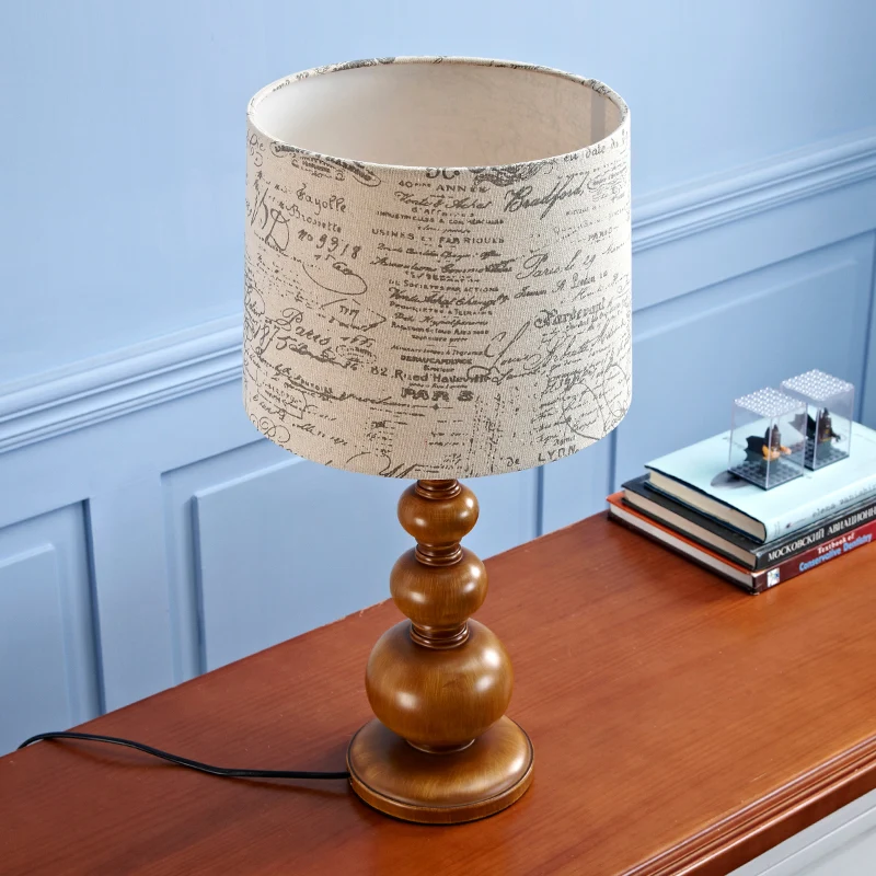 1-lichts cilindertafellamp met kalebasbasis Moderne stoffen bureaulamp beige voor studeerkamer Clearhalo