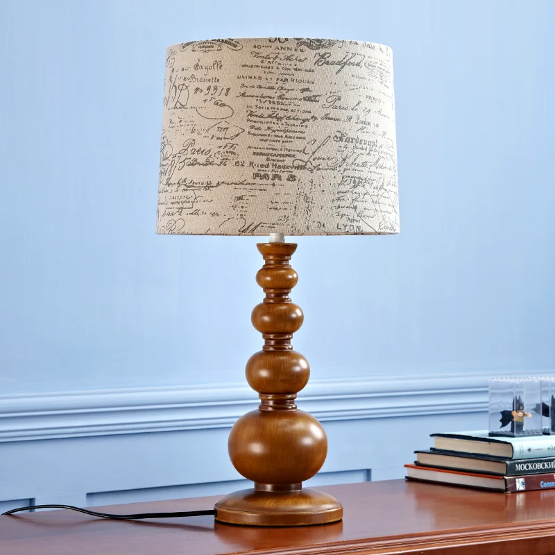 1-lichts cilindertafellamp met kalebasbasis Moderne stoffen bureaulamp beige voor studeerkamer Clearhalo
