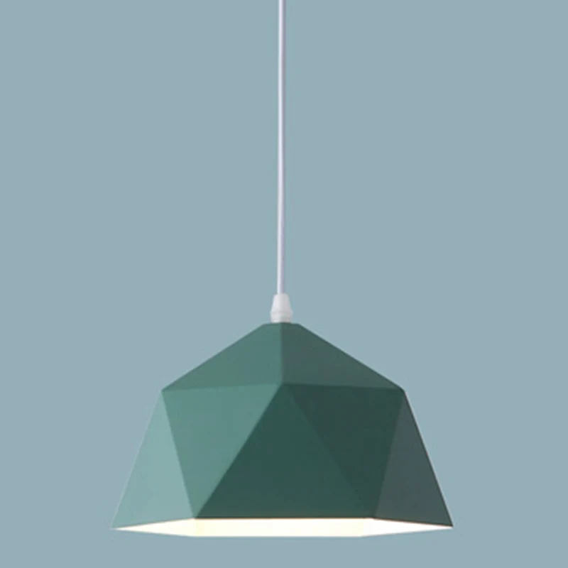1-lichts diamanten hanglamp Scandinavische Macarons-stijl metalen eetkamer hanglamp Clearhalo