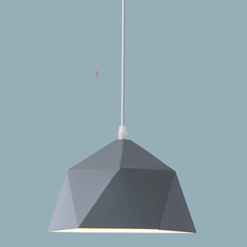 1-lichts diamanten hanglamp Scandinavische Macarons-stijl metalen eetkamer hanglamp Clearhalo