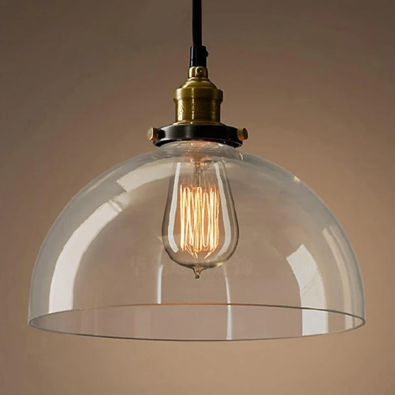 1-lichts geometrische hanglamp industriële glazen ophangverlichting voor eetkamer Clearhalo