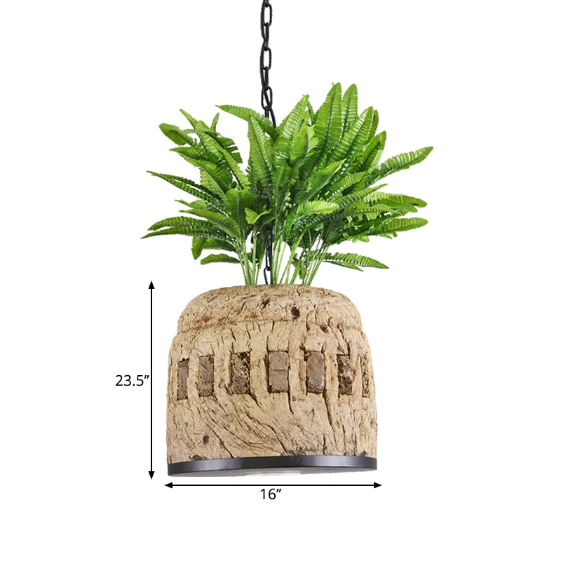1-lichts hanglamp Fabriek Eetkamer Plant Hanglampset met koepelvormige harskap groen Clearhalo